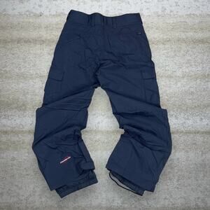 Vintage 90s Obermeyer Snow Pants 34x30 Jet Black Nylon Insulated Polyester Lined